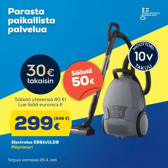 Euronics -luettelo | Mahtavia alennuksia valituista tuotteista | 2026-05-15T00:00:00.000Z - 2026-05-29T00:00:00.000Z