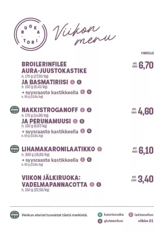S-Market -luettelo | Eksklusiivisia diilejä asiakkaillemme | 2026-05-18T00:00:00.000Z - 2026-05-24T00:00:00.000Z