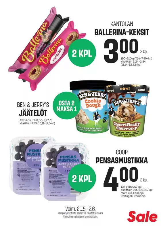 Sale -luettelo, Kangasniemi | Mahtavia alennuksia valituista tuotteista | 2026-05-20T00:00:00.000Z - 2026-06-02T00:00:00.000Z