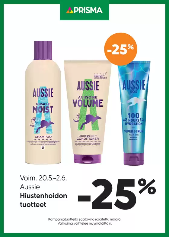 Prisma -luettelo, Tuusula | Prisma Aussie 20.5.2.6. | 2026-05-20T00:00:00.000Z - 2026-06-02T00:00:00.000Z