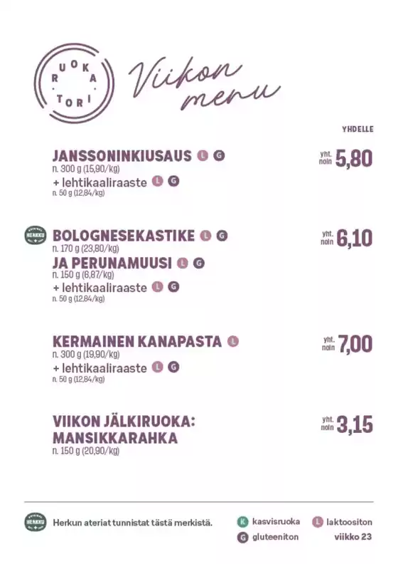 S-Market -luettelo | Erikoistarjoukset sinulle | 2026-06-01T00:00:00.000Z - 2026-06-07T00:00:00.000Z