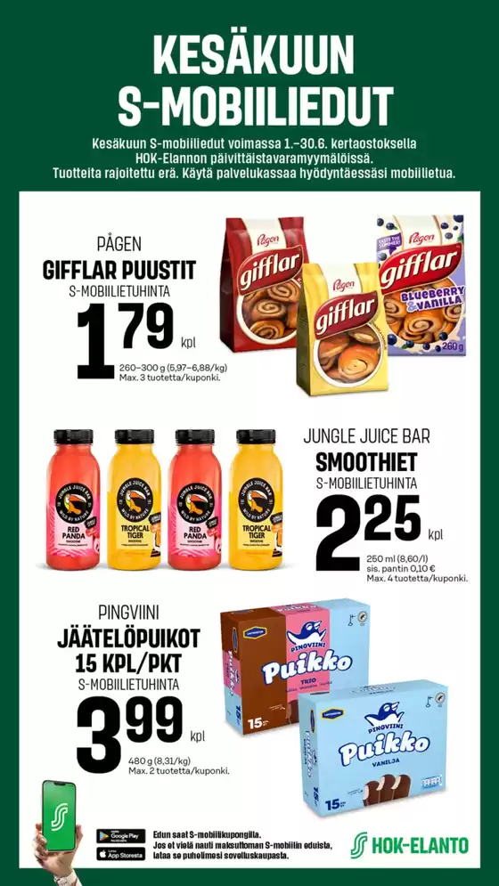 S-Market -luettelo | S-Market tarjoukset | 2026-06-01T00:00:00.000Z - 2026-06-30T00:00:00.000Z
