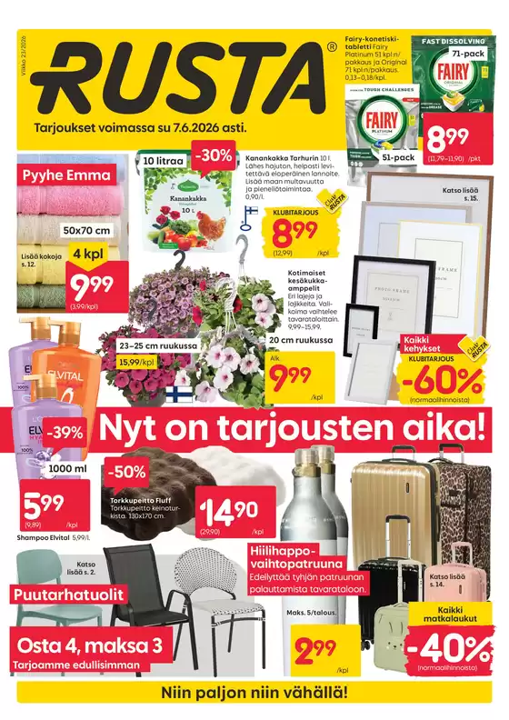 Rusta -luettelo, Seinäjoki | Rusta tarjoukset | 2026-06-01T00:00:00.000Z - 2026-06-07T00:00:00.000Z
