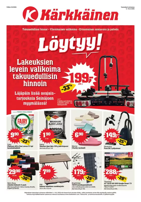 Kärkkäinen -luettelo, Jyväskylä | Parhaat löytömme | 2026-06-03T00:00:00.000Z - 2026-06-16T00:00:00.000Z