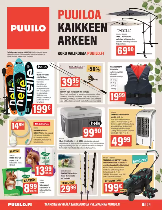 Puuilo -luettelo | Eksklusiivisia diilejä asiakkaillemme | 2026-06-08T00:00:00.000Z - 2026-06-21T00:00:00.000Z
