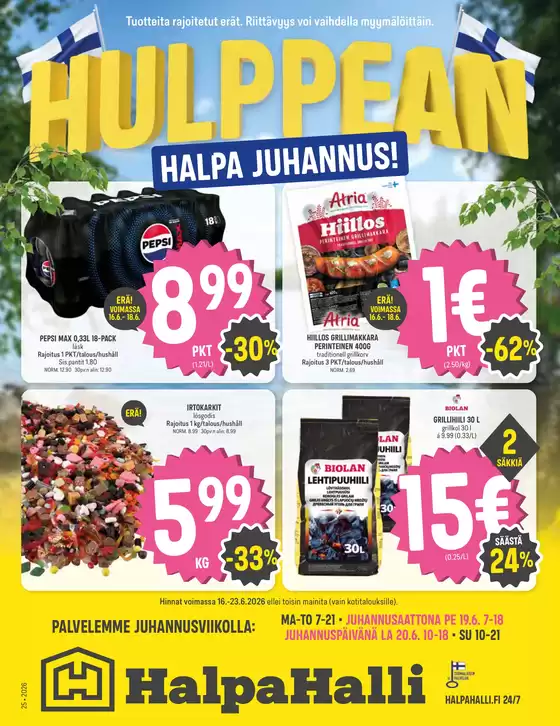 HalpaHalli -luettelo, Kinkomaa | Erikoistarjoukset sinulle | 2026-06-16T00:00:00.000Z - 2026-06-23T00:00:00.000Z