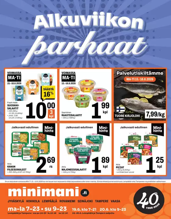Minimani -luettelo | Minimani Yhtiöt Oy | 2026-06-15T00:00:00.000Z - 2026-06-16T00:00:00.000Z