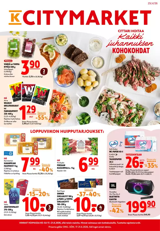 K-Citymarket -luettelo | K-citymarket tarjoukset | 2026-06-17T00:00:00.000Z - 2026-06-21T00:00:00.000Z