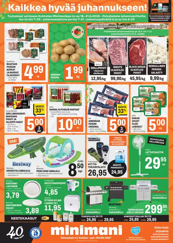 Minimani -luettelo | Parhaat diilimme sinulle | 2026-06-18T00:00:00.000Z - 2026-06-23T00:00:00.000Z