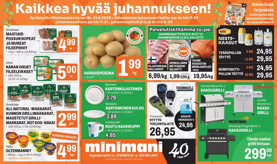 Minimani -luettelo | Eksklusiivisia diilejä ja löytöjä | 2026-06-18T00:00:00.000Z - 2026-06-21T00:00:00.000Z