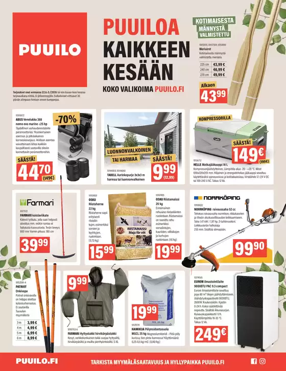 Puuilo -luettelo, Saarijärvi | Eksklusiivisia diilejä ja löytöjä | 2026-06-22T00:00:00.000Z - 2026-07-05T00:00:00.000Z