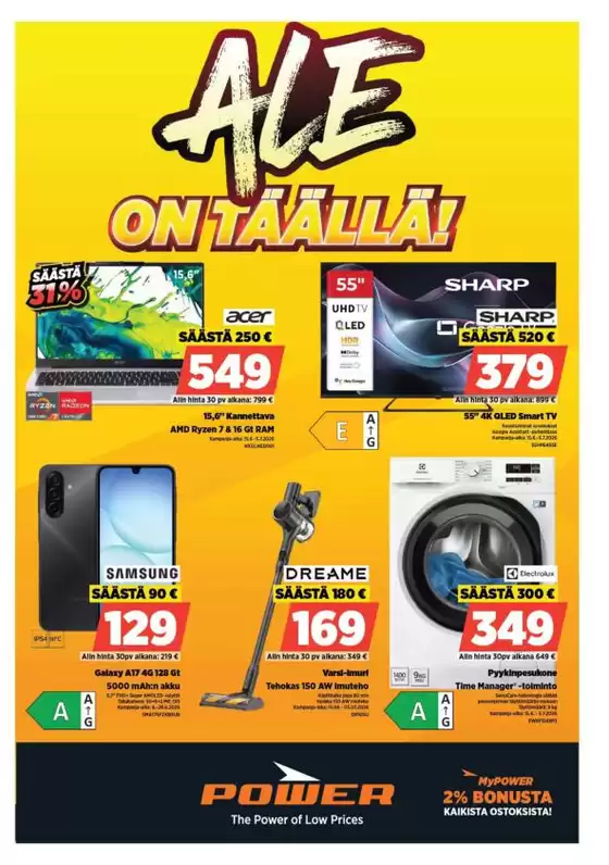 Power -luettelo, Vantaa | Power tarjoukset | 2026-06-15T00:00:00.000Z - 2026-07-05T00:00:00.000Z