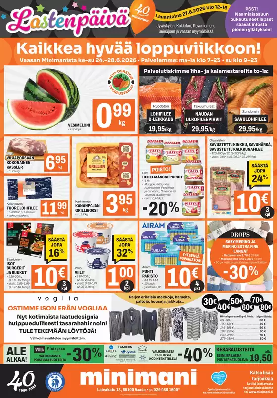 Minimani -luettelo, Oulu | Tarjouksia tarjoushaukoille | 2026-06-24T00:00:00.000Z - 2026-06-28T00:00:00.000Z