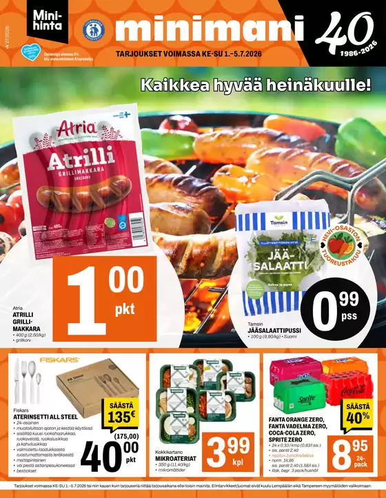 Minimani -luettelo, Tampere | Eksklusiivisia diilejä ja löytöjä | 2026-07-01T00:00:00.000Z - 2026-07-05T00:00:00.000Z