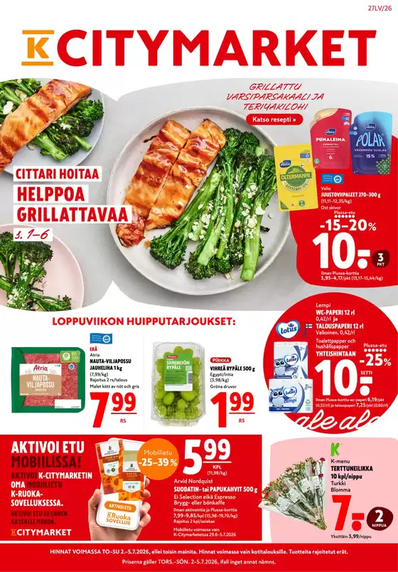 K-Citymarket -luettelo, Huittinen | K-citymarket tarjoukset | 2026-07-02T00:00:00.000Z - 2026-07-05T00:00:00.000Z