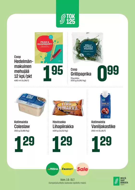 Prisma -luettelo, Järvenpää | TOK Prisma kesätuotteet2 1.6.-31.7. | 2026-06-01T00:00:00.000Z - 2026-07-31T00:00:00.000Z