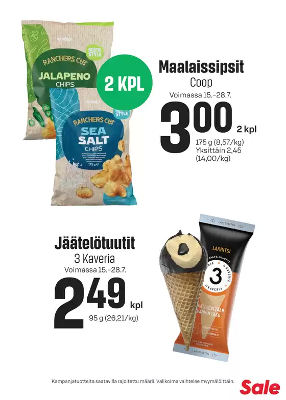 Sale -luettelo, Tampere | Mahtava tarjous kaikille asiakkaille | 2026-07-15T00:00:00.000Z - 2026-07-28T00:00:00.000Z