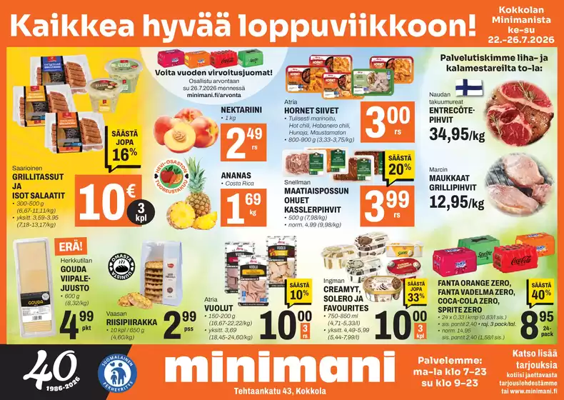 Minimani -luettelo, Kotka | Uusia tarjouksia löydettäväksi | 2026-07-22T00:00:00.000Z - 2026-07-26T00:00:00.000Z