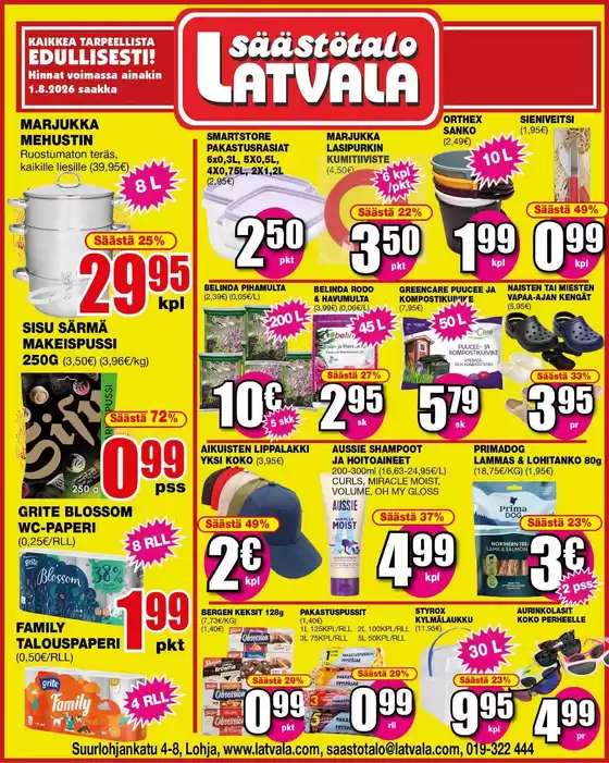 Latvala -luettelo, Orimattila | Latvala tarjoukset | 2026-07-26T00:00:00.000Z - 2026-08-01T00:00:00.000Z