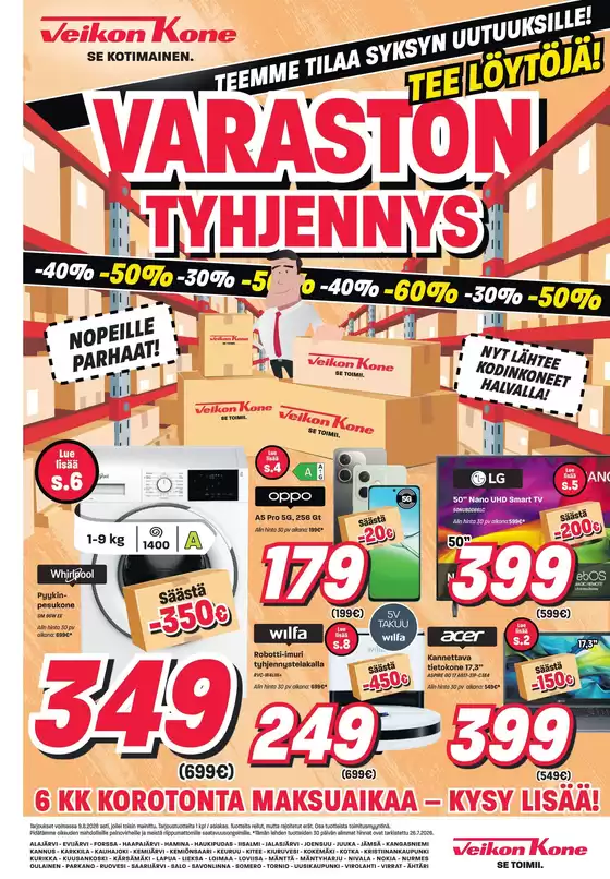 Veikon Kone -luettelo | Veikon Kone tarjoukset | 2026-07-27T00:00:00.000Z - 2026-08-09T00:00:00.000Z