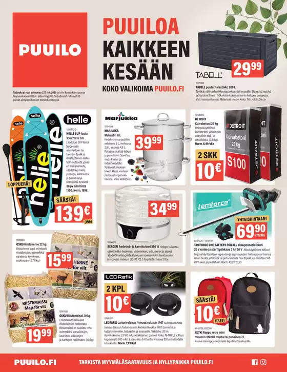 Puuilo -luettelo | Huippudiilejä kaikille asiakkaille | 2026-07-27T00:00:00.000Z - 2026-08-09T00:00:00.000Z