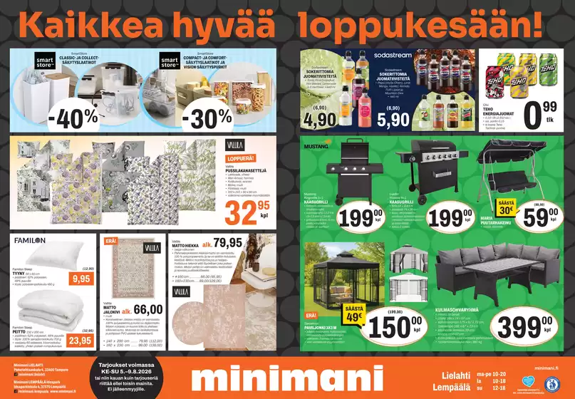 Minimani -luettelo, Kotka | Eksklusiivisia löytöjä | 2026-08-05T00:00:00.000Z - 2026-08-09T00:00:00.000Z