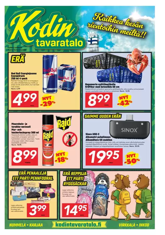 Kodin Tavaratalo -luettelo | Kodin Tavaratalo tarjoukset | 2026-08-09T00:00:00.000Z - 2026-08-23T00:00:00.000Z