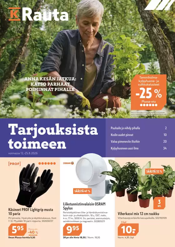 K-Rauta -luettelo | K rauta lehti vko 33 34 | 2026-08-12T00:00:00.000Z - 2026-08-25T00:00:00.000Z