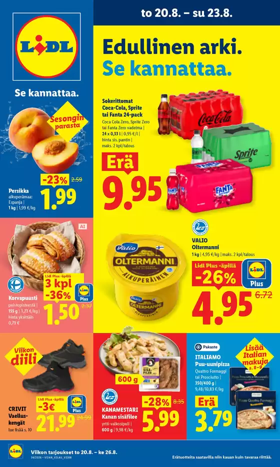 Lidl -luettelo | to 20.8. su 23.8. | 2026-08-20T00:00:00.000Z - 2026-08-23T00:00:00.000Z