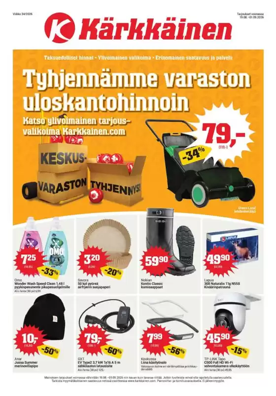 Kärkkäinen -luettelo, Närpiö | Näköislehti Kärkkäinen | 2026-08-19T00:00:00.000Z - 2026-09-01T00:00:00.000Z