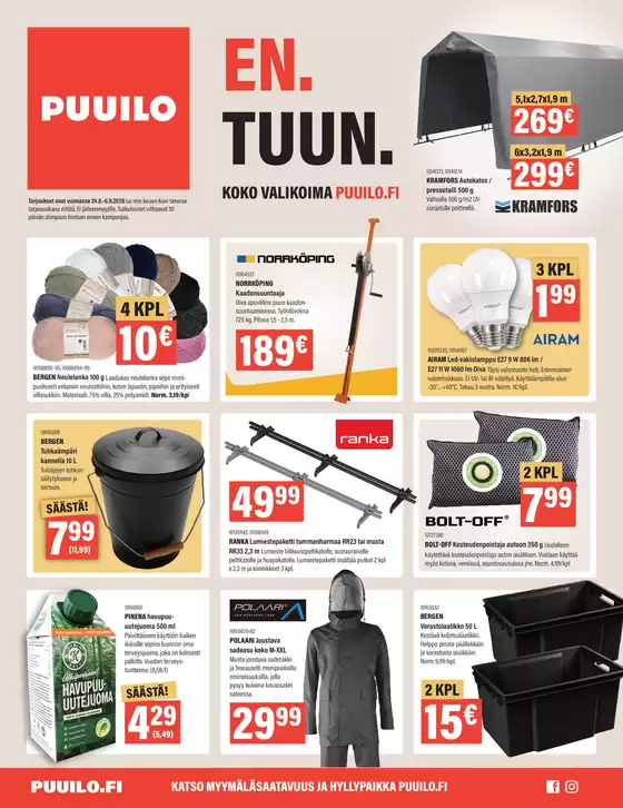 Puuilo -luettelo | Säästä nyt tarjouksillamme | 2026-08-24T00:00:00.000Z - 2026-09-06T00:00:00.000Z