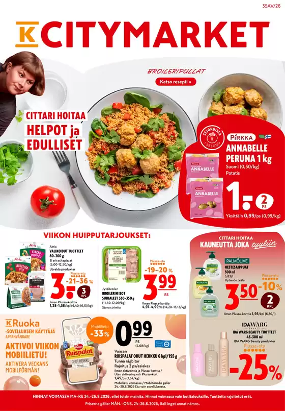 K-Citymarket -luettelo, Sotkamo | K-citymarket tarjoukset | 2026-08-24T00:00:00.000Z - 2026-08-26T00:00:00.000Z