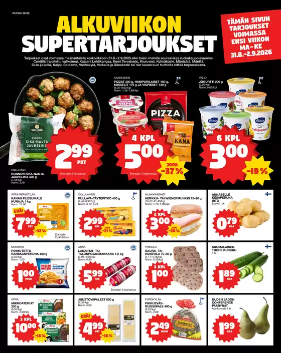 Tokmanni -luettelo, Kouvola | Ruokasanomat | 2026-08-31T00:00:00.000Z - 2026-09-02T00:00:00.000Z