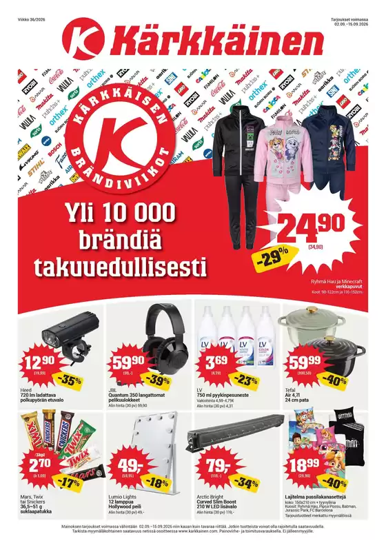 Kärkkäinen -luettelo, Kouvola | Näköislehti Kärkkäinen | 2026-09-02T00:00:00.000Z - 2026-09-15T00:00:00.000Z