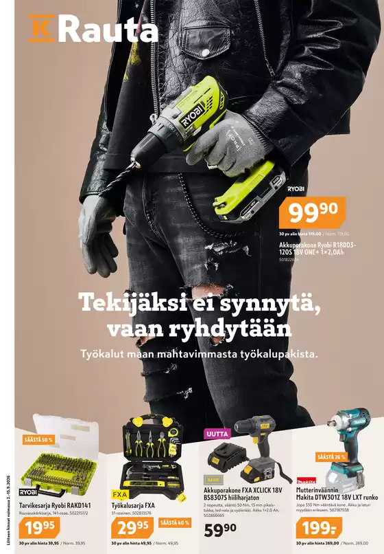 K-Rauta -luettelo | Tyva liite vko 36 37 | 2026-09-02T00:00:00.000Z - 2026-09-15T00:00:00.000Z