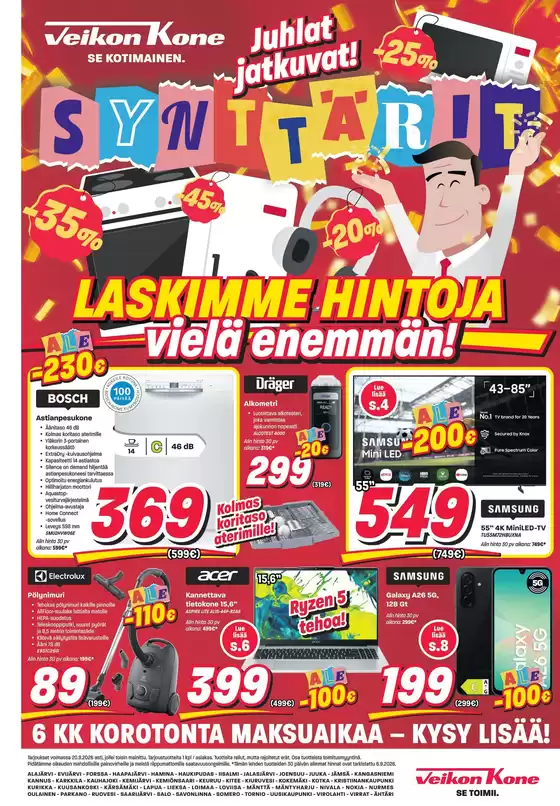 Veikon Kone -luettelo | Veikon Kone tarjoukset | 2026-09-07T00:00:00.000Z - 2026-09-20T00:00:00.000Z