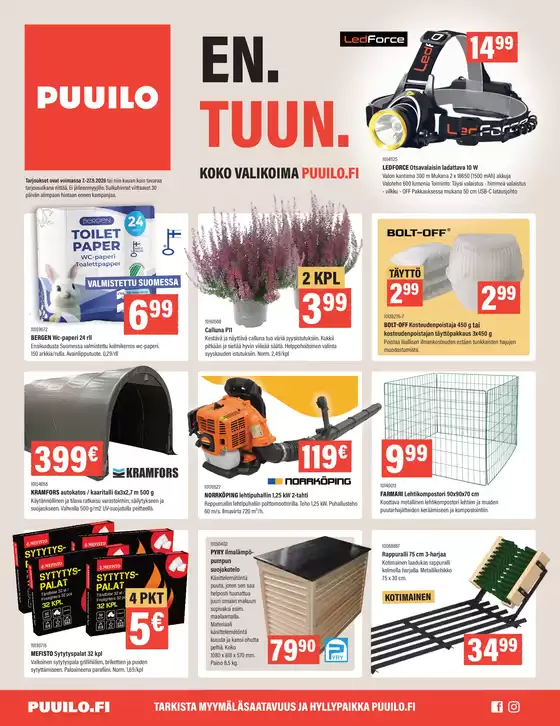 Puuilo -luettelo, Mikkeli | Ajankohtaiset diilit ja tarjoukset | 2026-09-07T00:00:00.000Z - 2026-09-27T00:00:00.000Z
