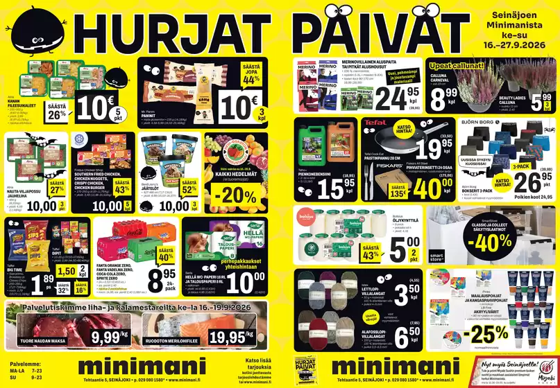Minimani -luettelo, Asikkala | Ajankohtaiset erikoiskampanjat | 2026-09-16T00:00:00.000Z - 2026-09-27T00:00:00.000Z