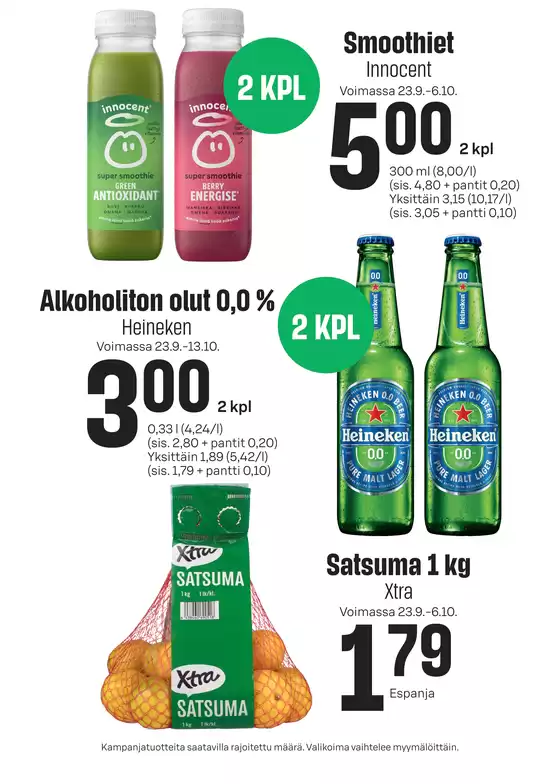 Sale -luettelo | Huipputarjouksia kaikille tarjoushaukoille | 2026-09-23T00:00:00.000Z - 2026-10-13T00:00:00.000Z