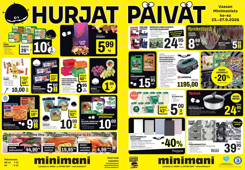 Minimani -luettelo | Eksklusiivisia löytöjä | 2026-09-23T00:00:00.000Z - 2026-09-27T00:00:00.000Z