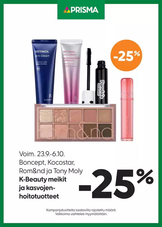 Prisma -luettelo | TOK Prisma K-Beauty 23.9.-6.10. | 2026-09-23T00:00:00.000Z - 2026-10-06T00:00:00.000Z