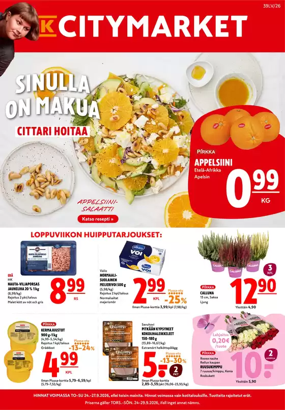 K-Citymarket -luettelo, Imatra | K-citymarket tarjoukset | 2026-09-24T00:00:00.000Z - 2026-09-27T00:00:00.000Z