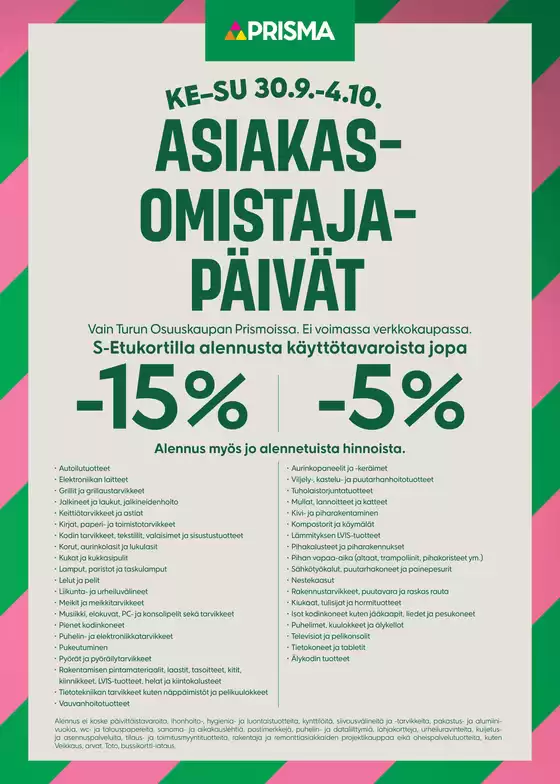 Prisma -luettelo, Turku | TOK Prisma AO-päivät 30.9.-4.10.2026 | 2026-09-30T00:00:00.000Z - 2026-10-04T00:00:00.000Z