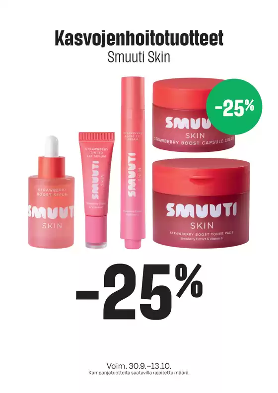 Prisma -luettelo, Turku | TOK Prisma Smuuti Skin 30.9.-13.10. | 2026-09-30T00:00:00.000Z - 2026-10-13T00:00:00.000Z