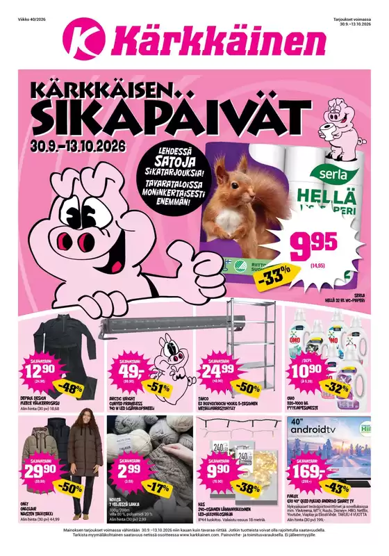 Kärkkäinen -luettelo, Riihimäki | Näköislehti Kärkkäinen | 2026-09-30T00:00:00.000Z - 2026-10-13T00:00:00.000Z