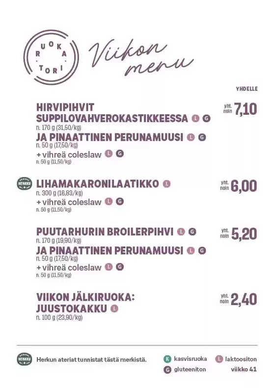 S-Market -luettelo | Ajankohtaiset diilit ja tarjoukset | 2026-10-05T00:00:00.000Z - 2026-10-11T00:00:00.000Z