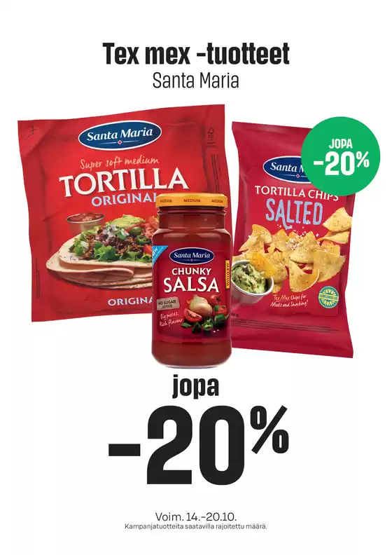 Prisma -luettelo | TOK Prisma Santa Maria 14.-20.10. | 2026-10-14T00:00:00.000Z - 2026-10-20T00:00:00.000Z