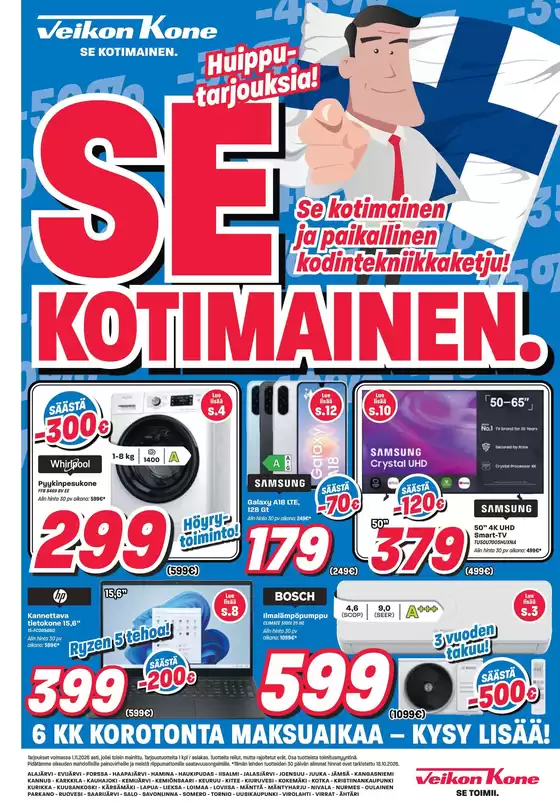 Veikon Kone -luettelo, Porvoo | Veikon Kone tarjoukset | 2026-10-19T00:00:00.000Z - 2026-11-02T00:00:00.000Z