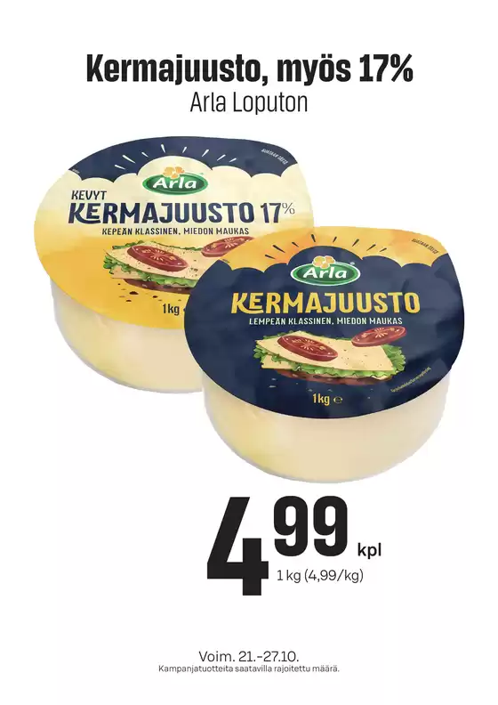 Prisma -luettelo | TOK Prisma Kermajuusto 21.-27.10. | 2026-10-21T00:00:00.000Z - 2026-10-27T00:00:00.000Z