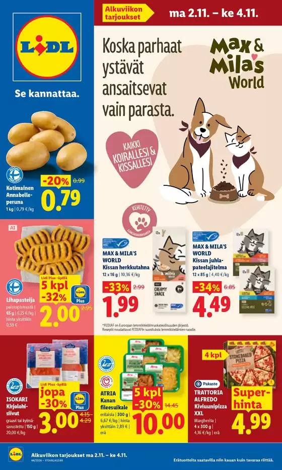 Lidl -luettelo | ma 2.11. ke 4.11. | 2026-11-02T00:00:00.000Z - 2026-11-04T00:00:00.000Z